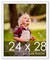 Classic Modern White Picture Frame - UV Acrylic, Foam Board Backing, Hanging Hardware